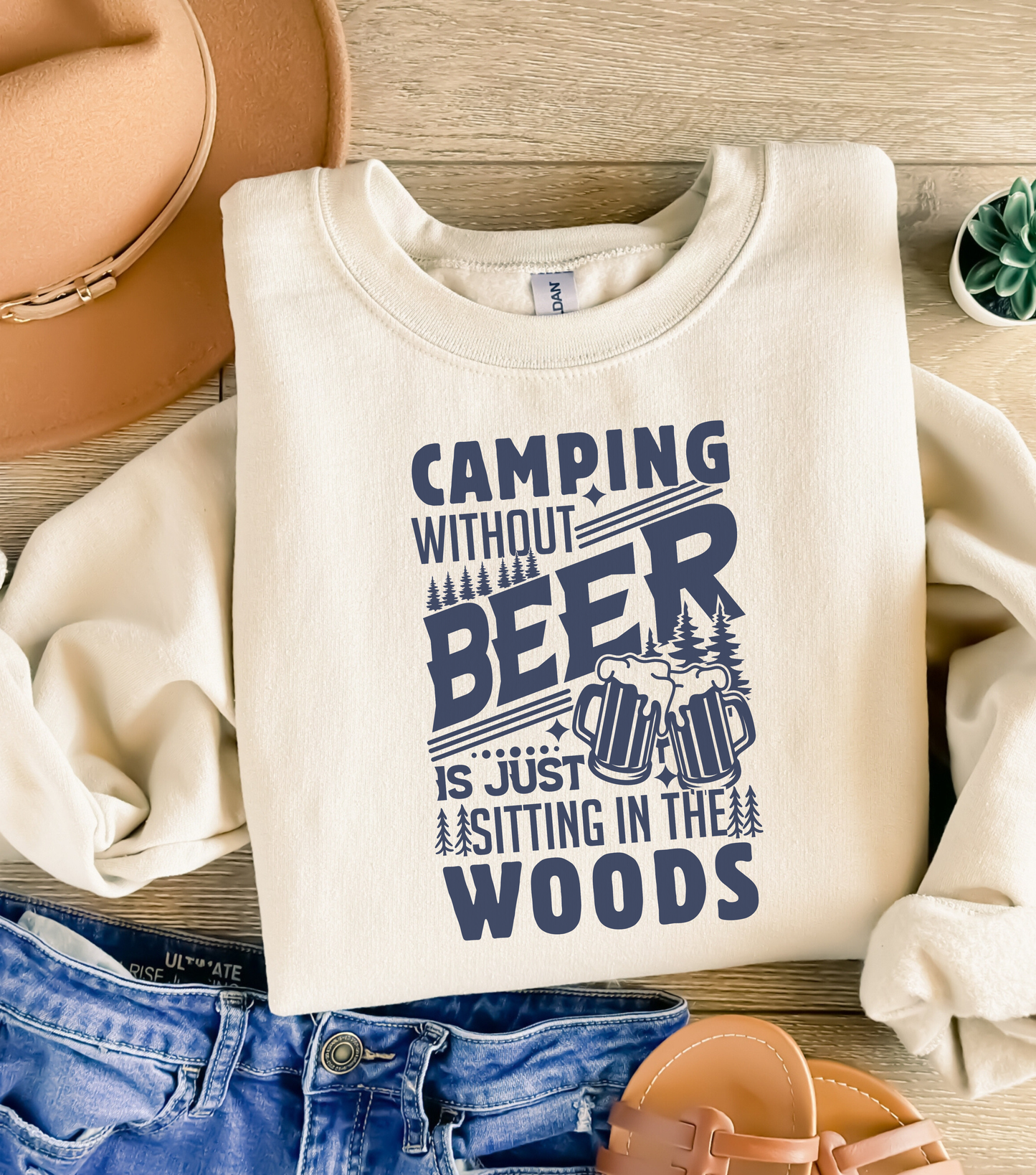 Camping Without Beer Sweatshirt