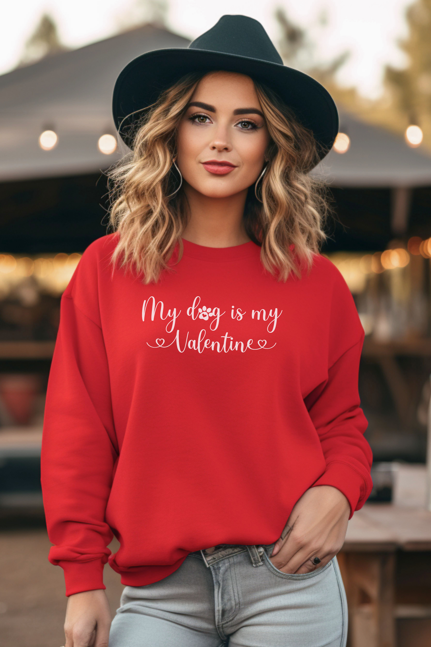 My Dog is my Valentine Sweatshirt