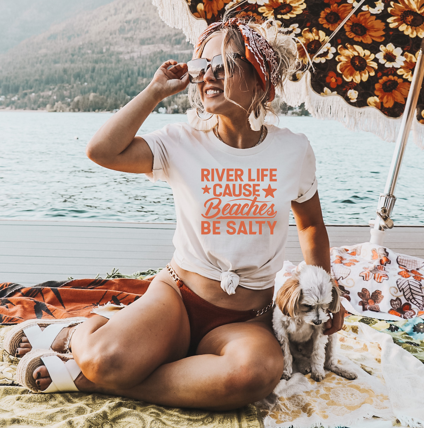 River Life Cause Beaches Be Salty T-Shirt