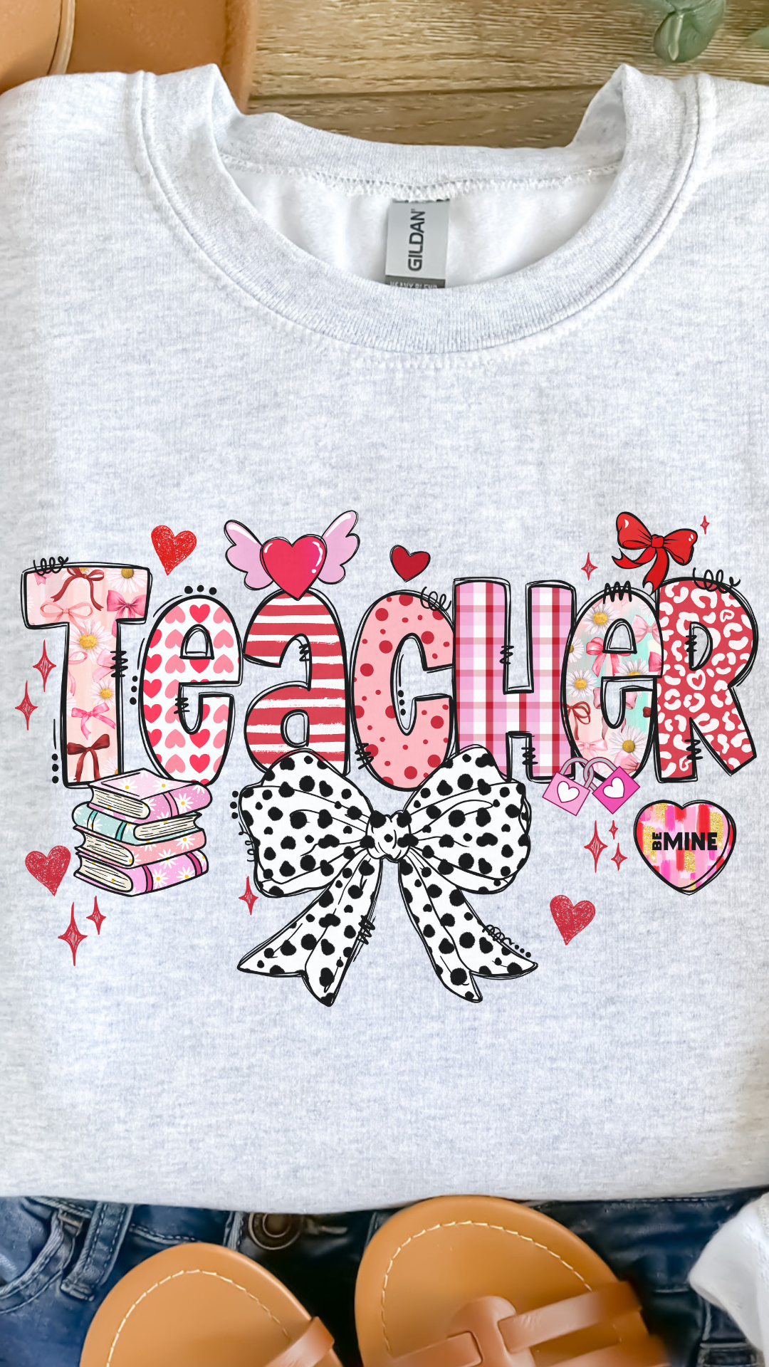 Teacher Valentine Themed Sweatshirt