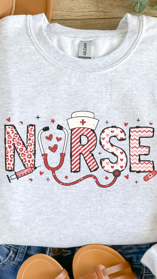 Nurse Valentine Themed Sweatshirt