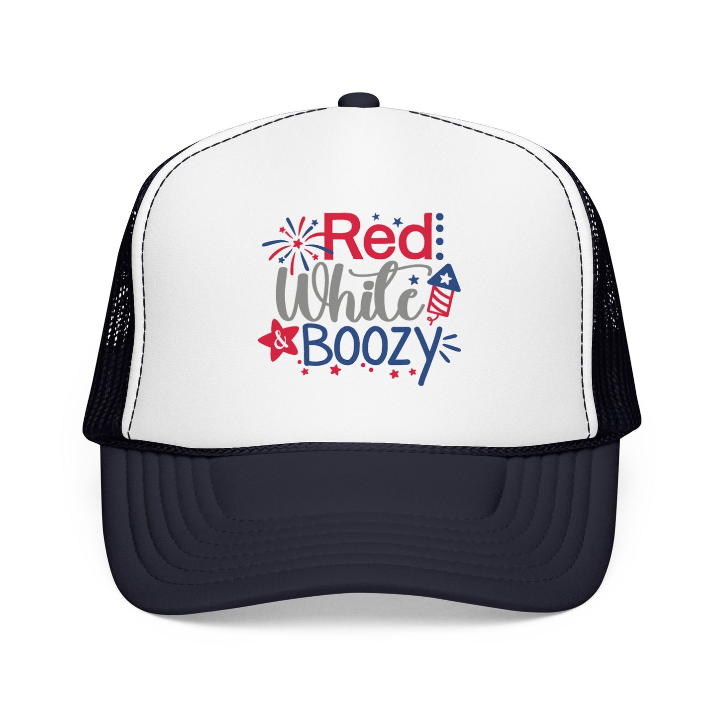 Red White Boozy Trucker Hat