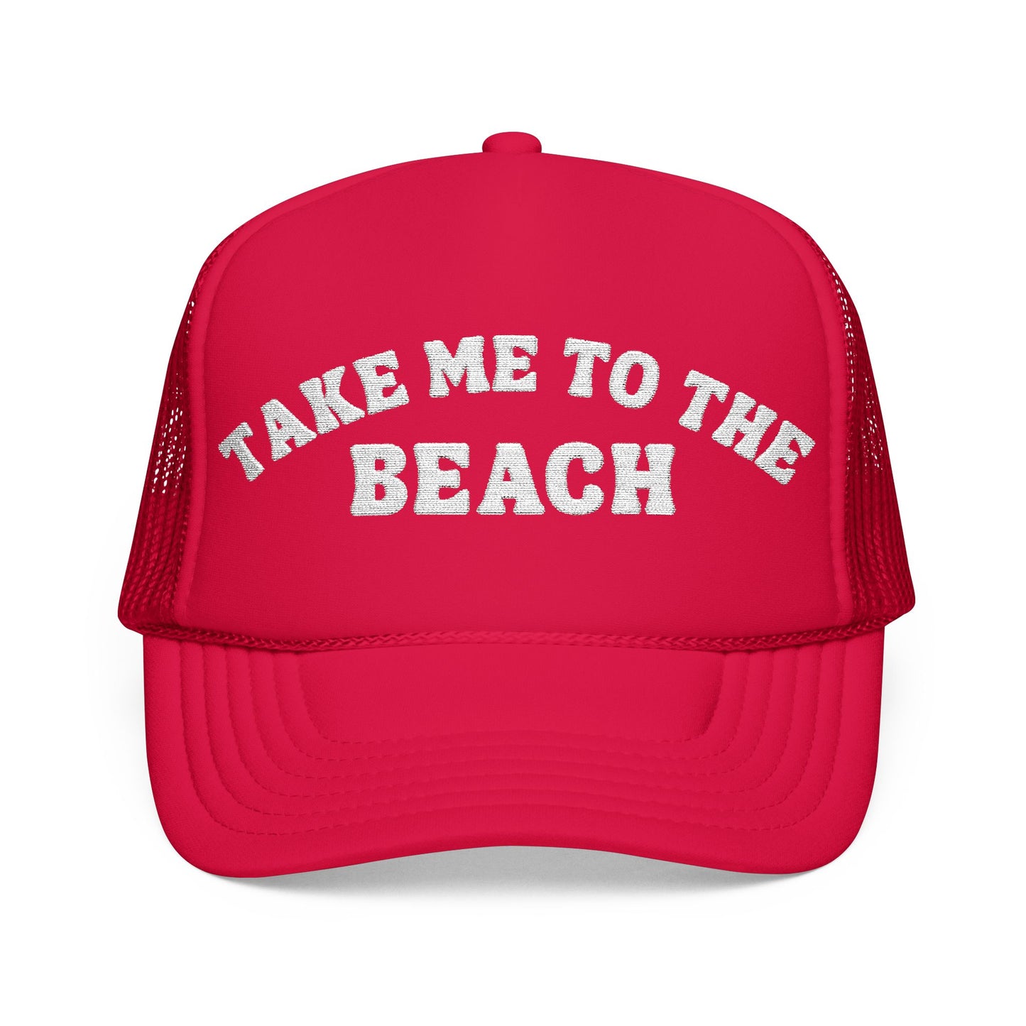 Take Me to the Beach- Embroidered Trucker Hat