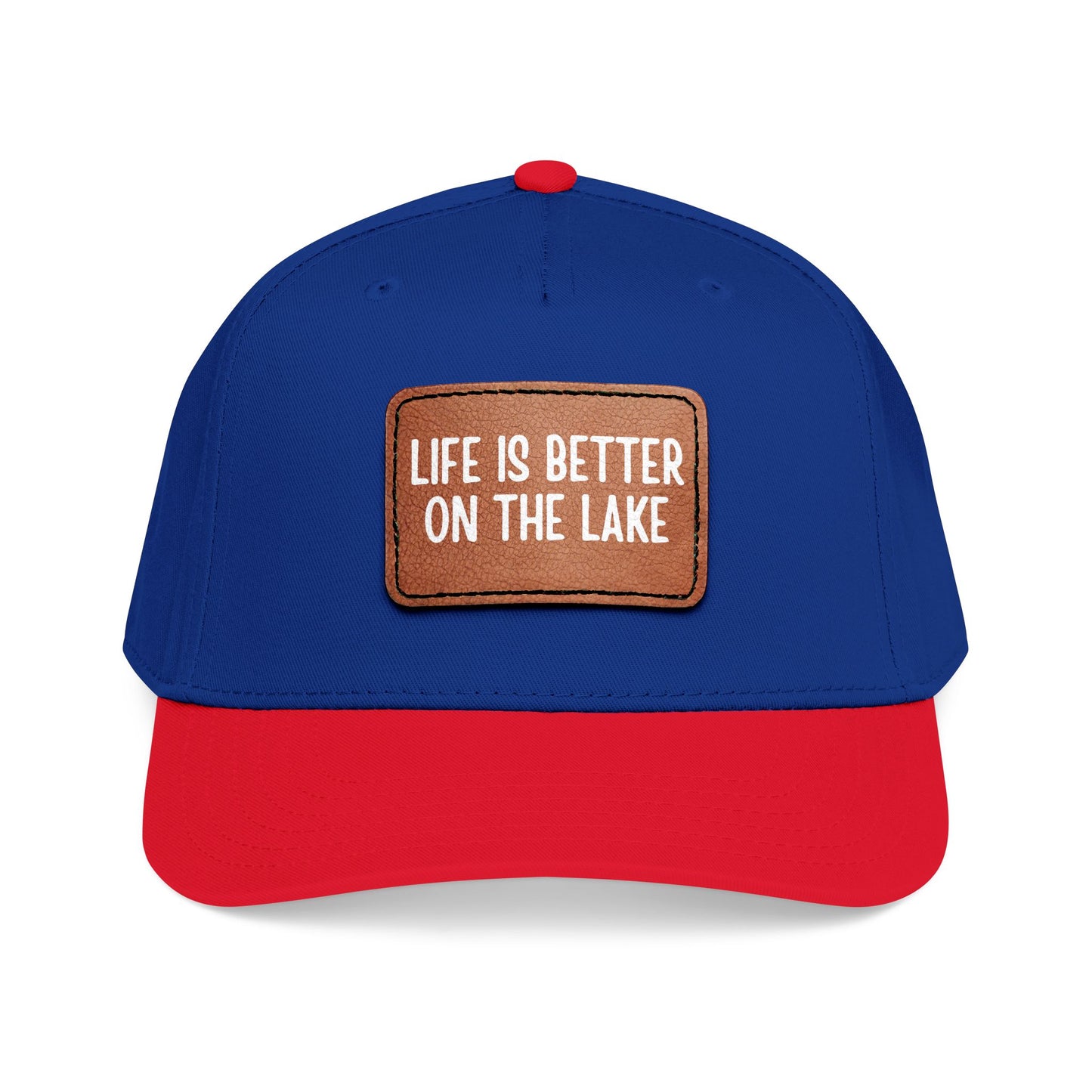 Life Is Better On The Lake- Leather Patch Baseball Cap