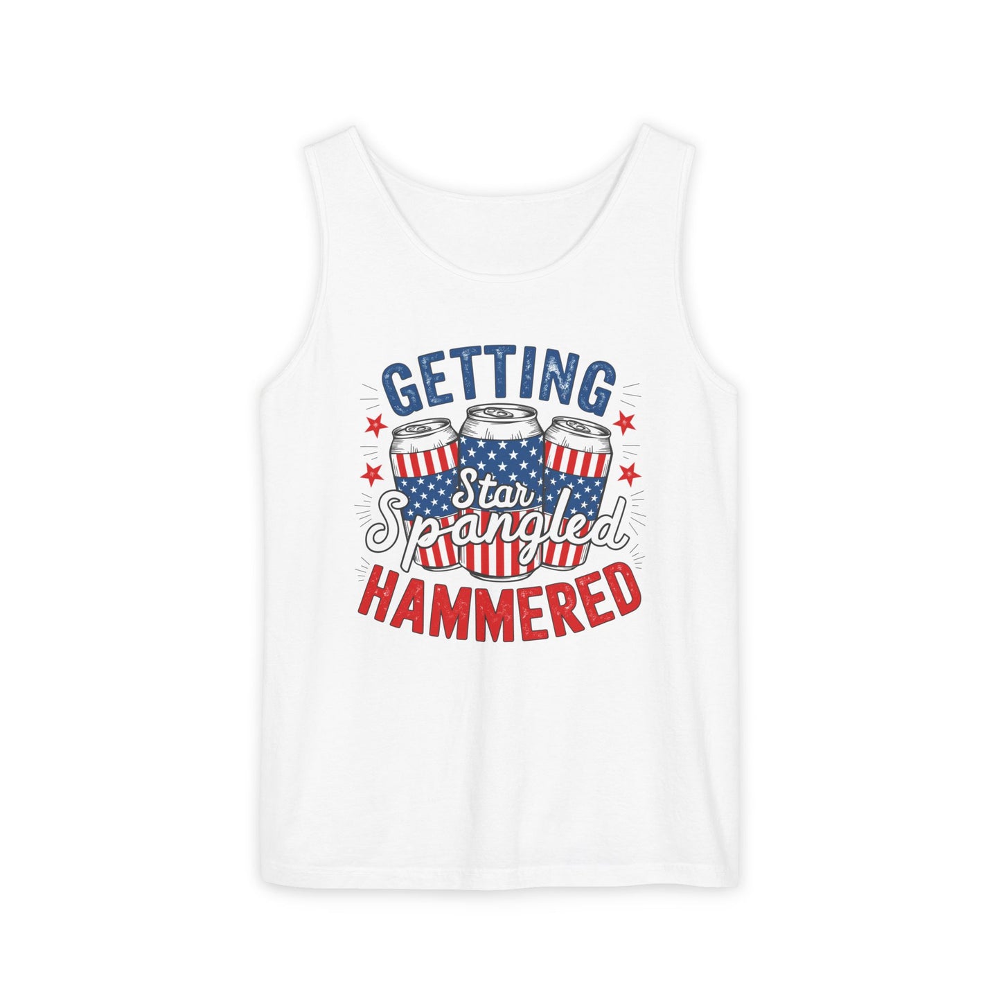 Getting Star Spangled Hammered Comfort Colors Tank Top