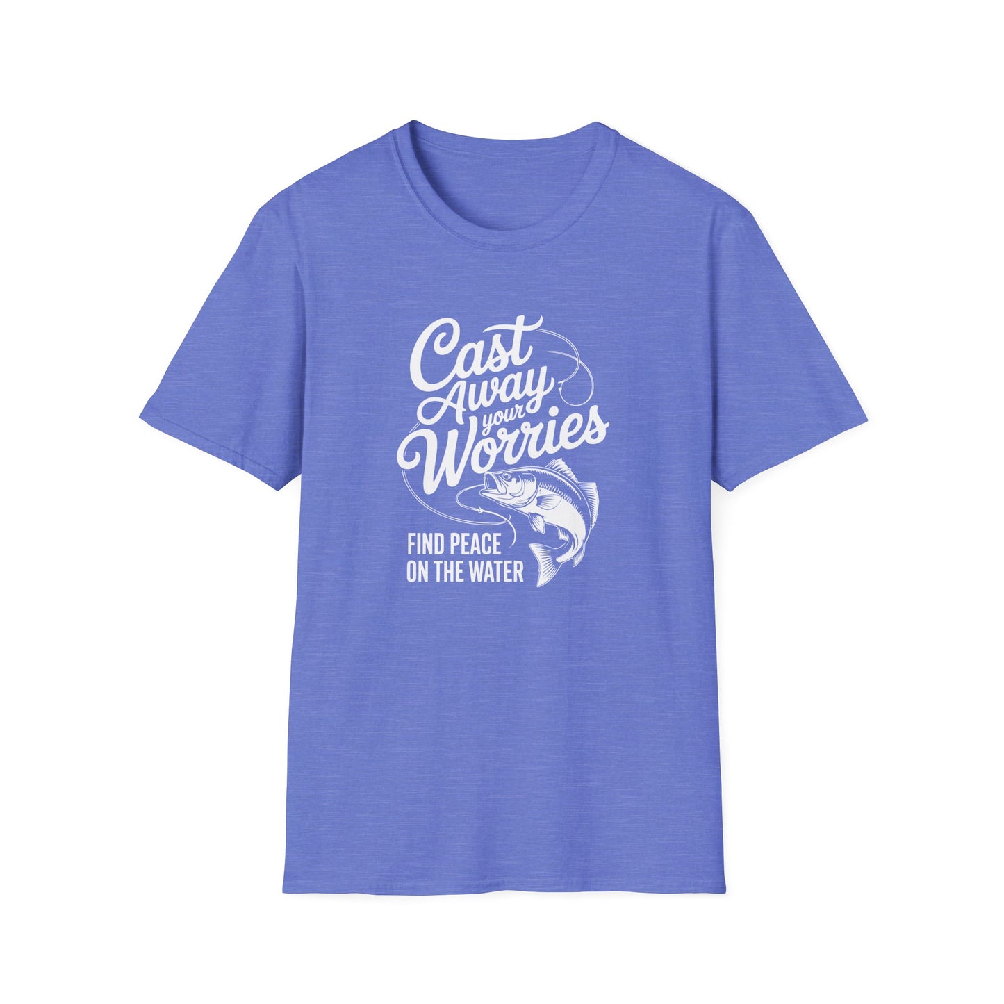 Cast Away Your Worries, Find Peace on the Water T-shirt