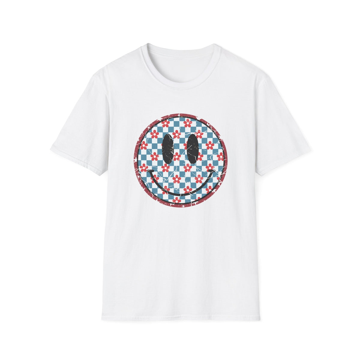 Retro Smiley Patriotic Graphic T-shirt