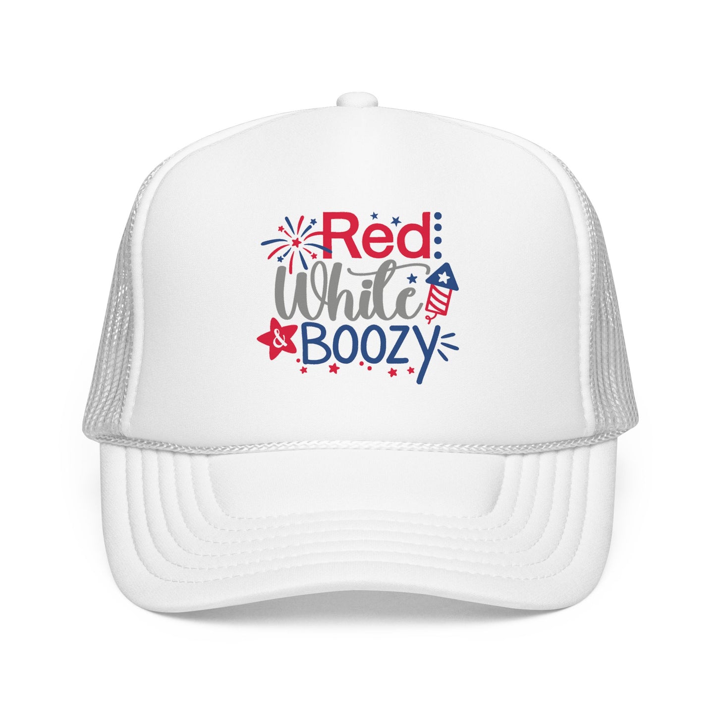 Red White Boozy Trucker Hat