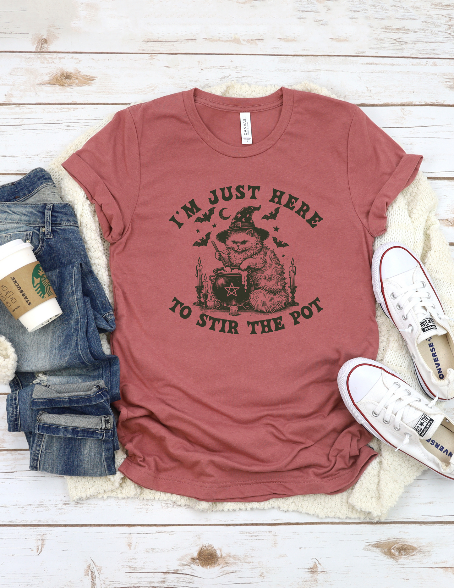 I'm just here to stir the pot- graphic tee
