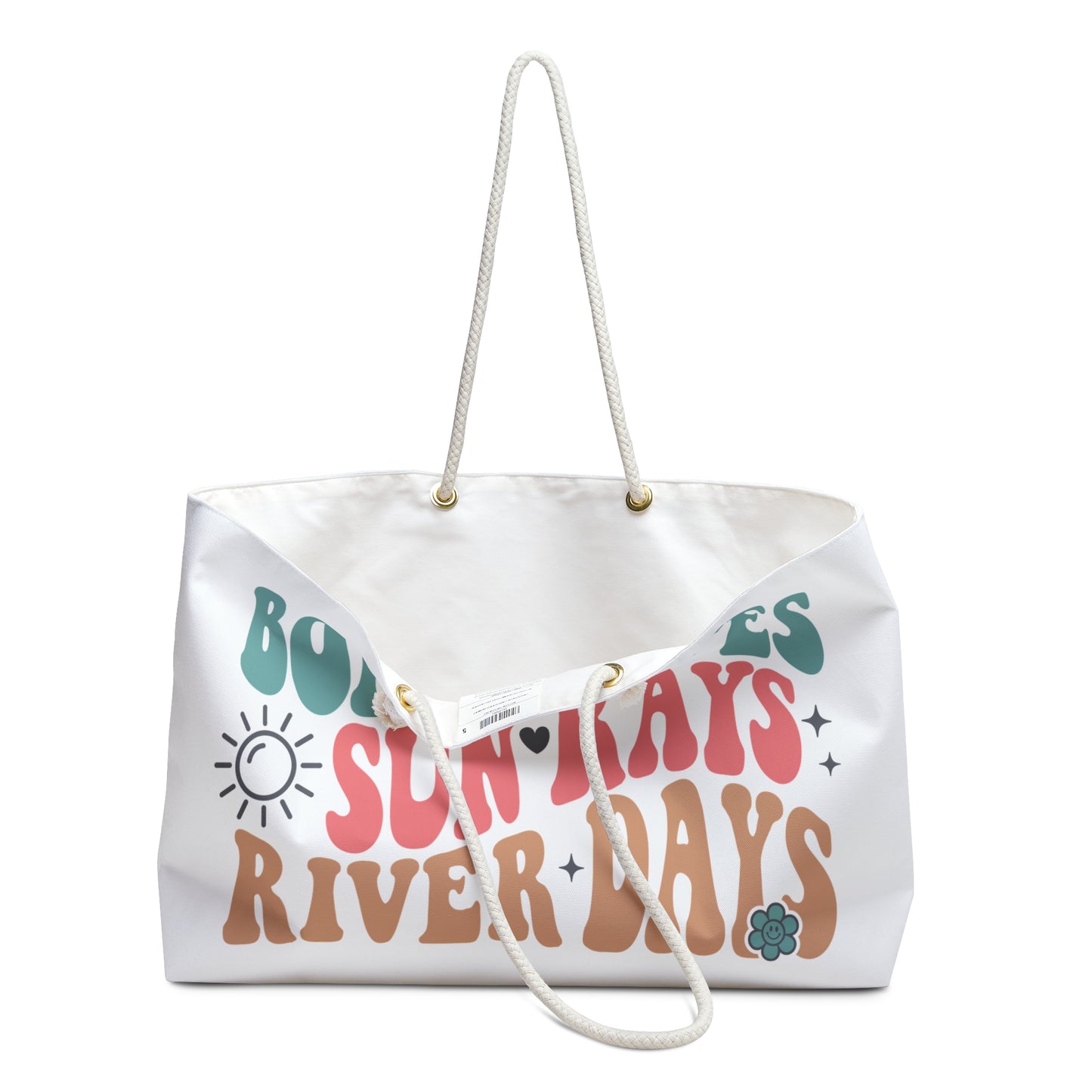 Boat Waves Sun Rays River Days Weekender Bag