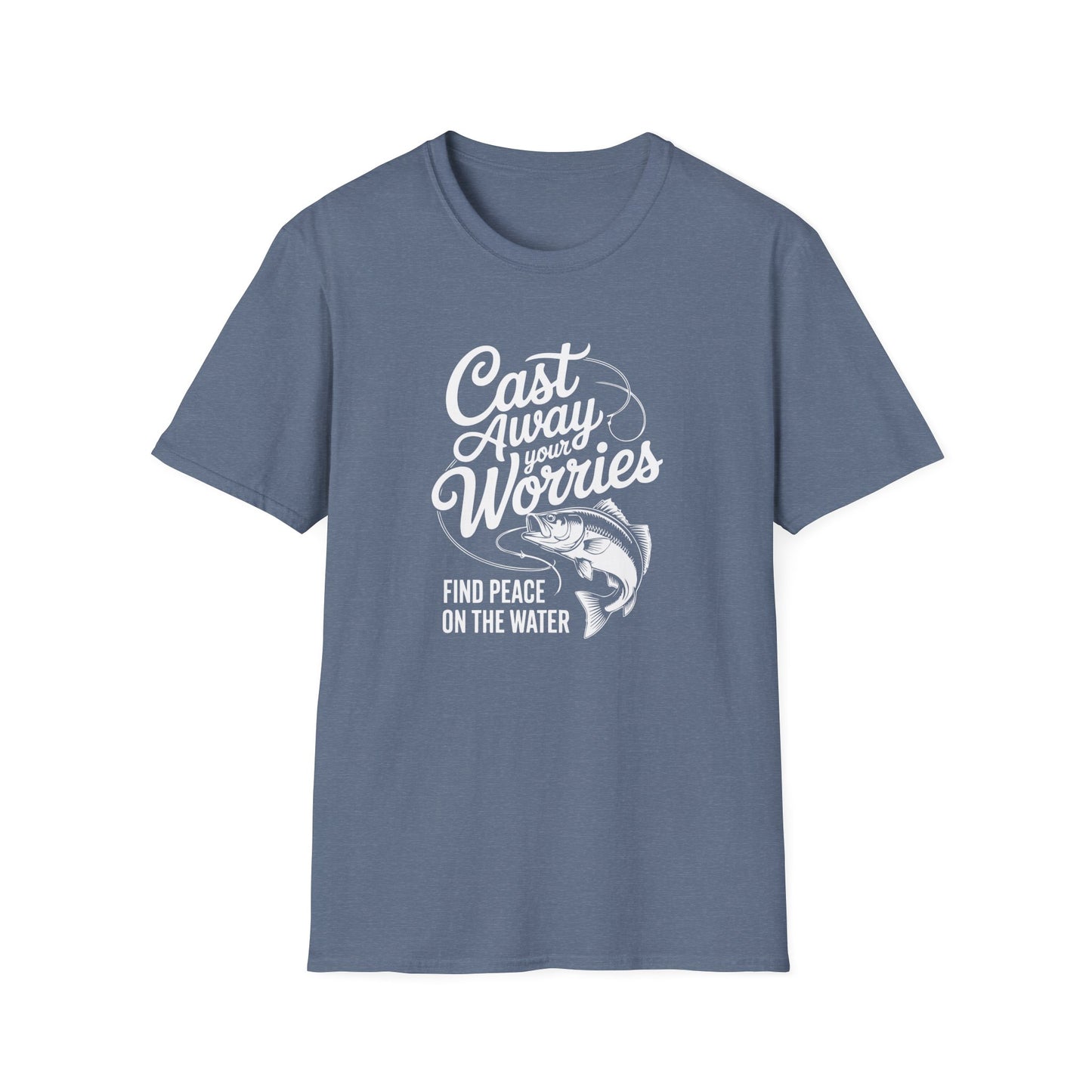 Cast Away Your Worries, Find Peace on the Water T-shirt