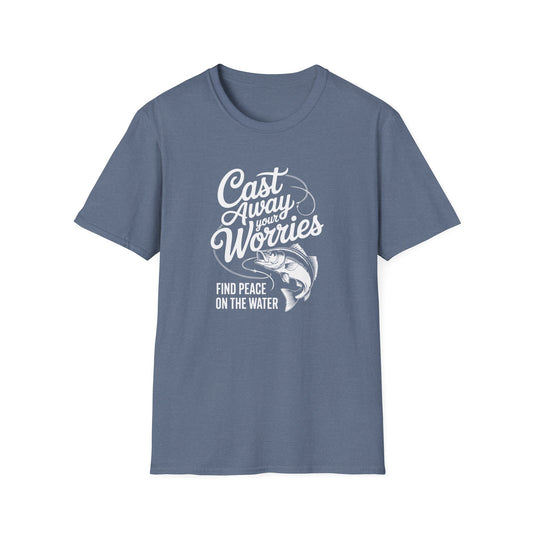 Cast Away Your Worries, Find Peace on the Water T-shirt