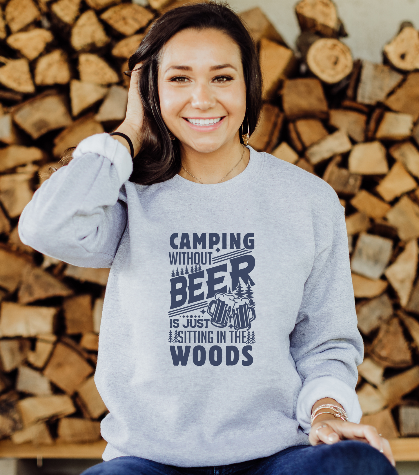 Camping Without Beer Sweatshirt