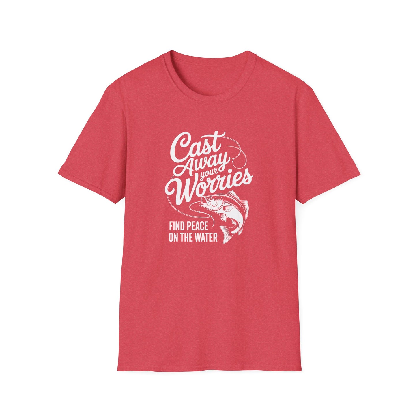 Cast Away Your Worries, Find Peace on the Water T-shirt