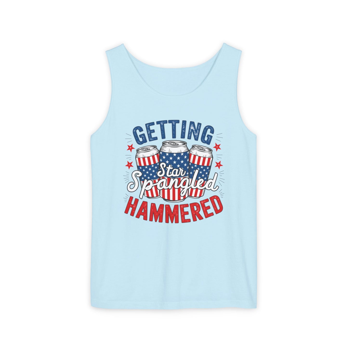 Getting Star Spangled Hammered Comfort Colors Tank Top