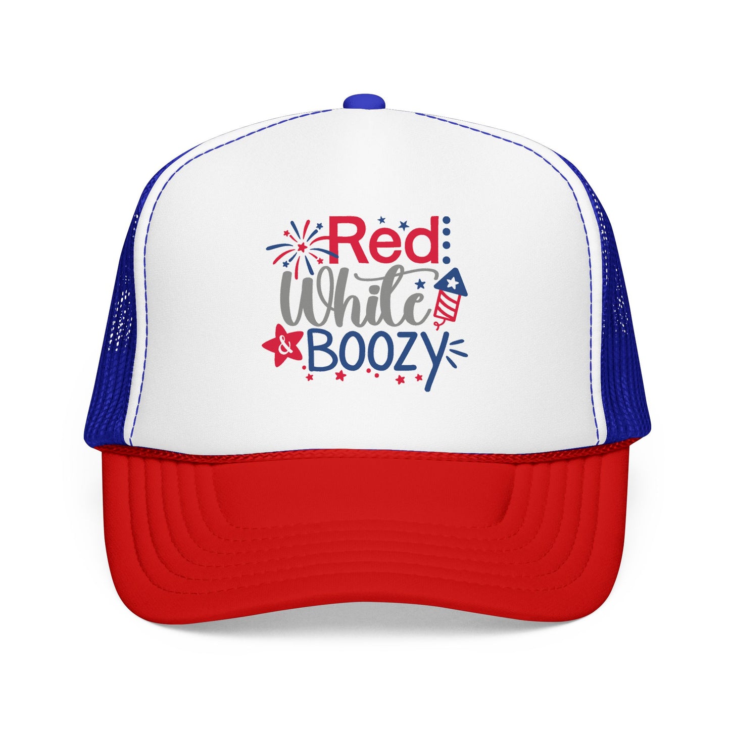 Red White Boozy Trucker Hat