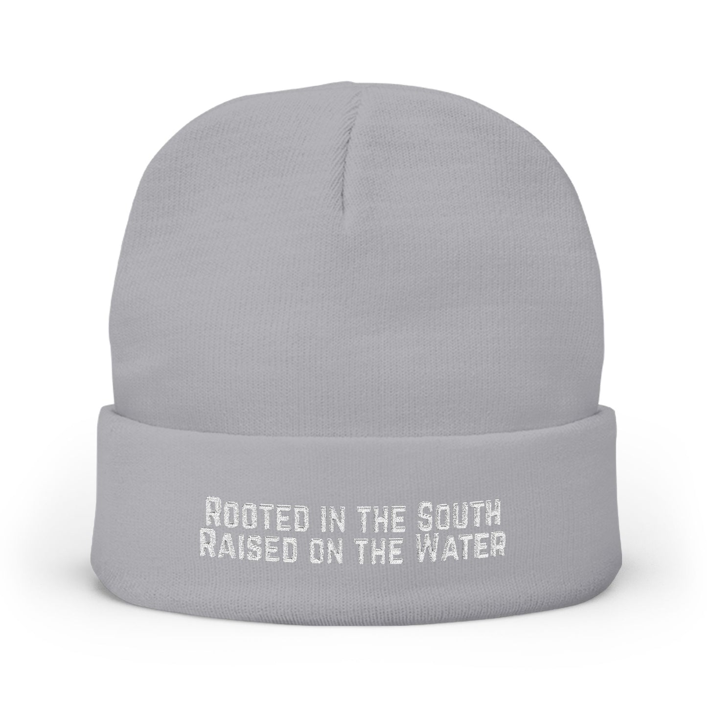 Rooted in the South, Raised on the Water- Embroidered Knit Beanie