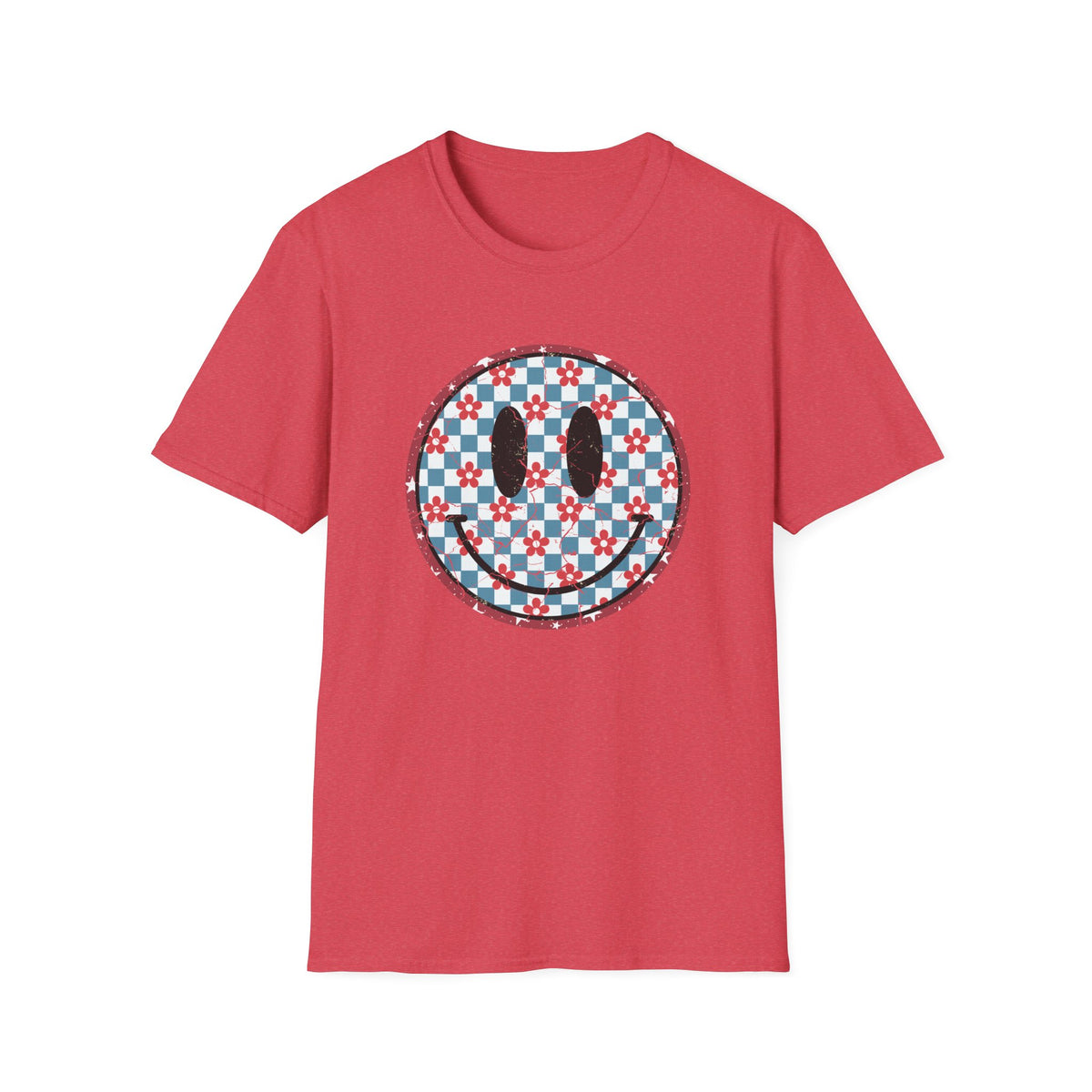 Retro Smiley Patriotic Graphic T-shirt