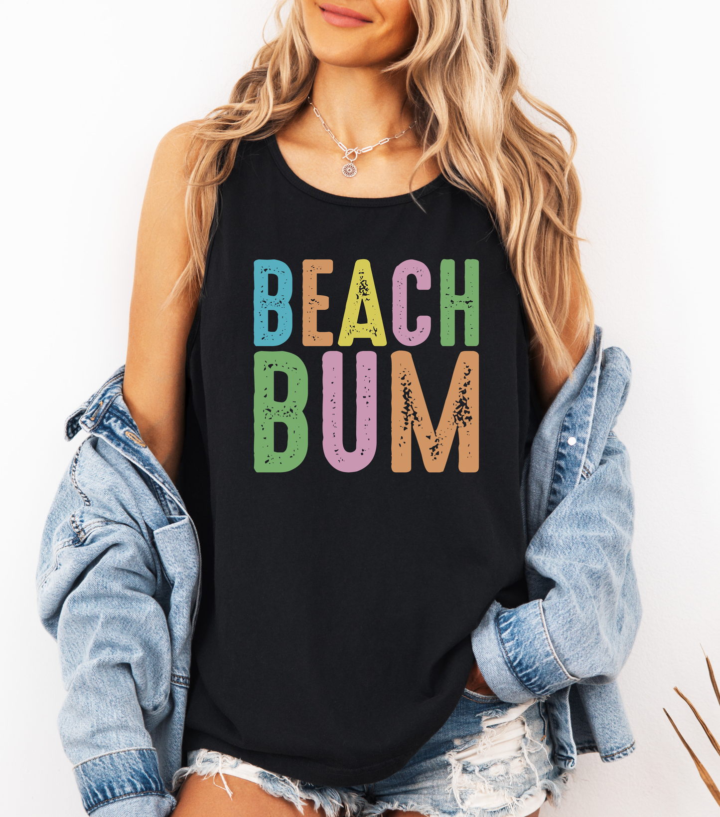 Beach Bum Tank Top — Colorful Retro Summer Graphic Tank