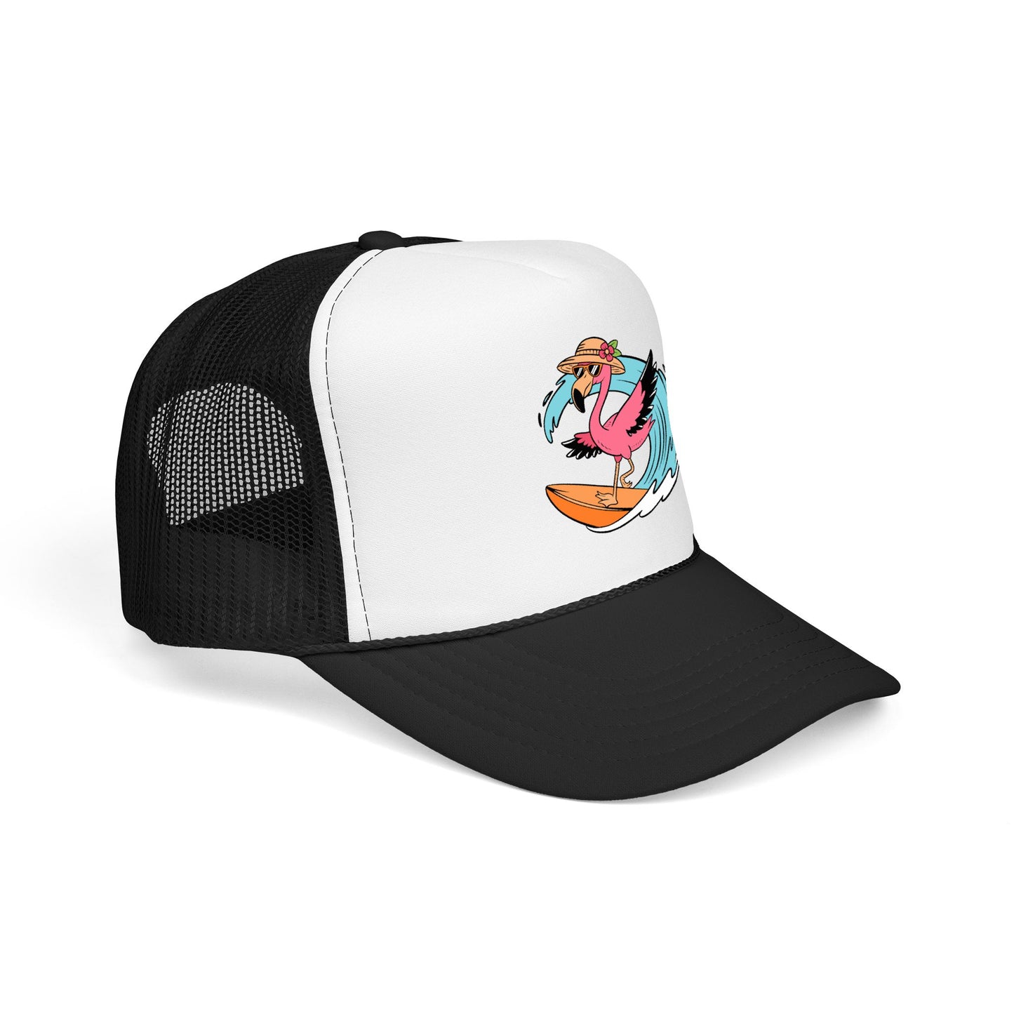 Surfing Flamingo Trucker Hat
