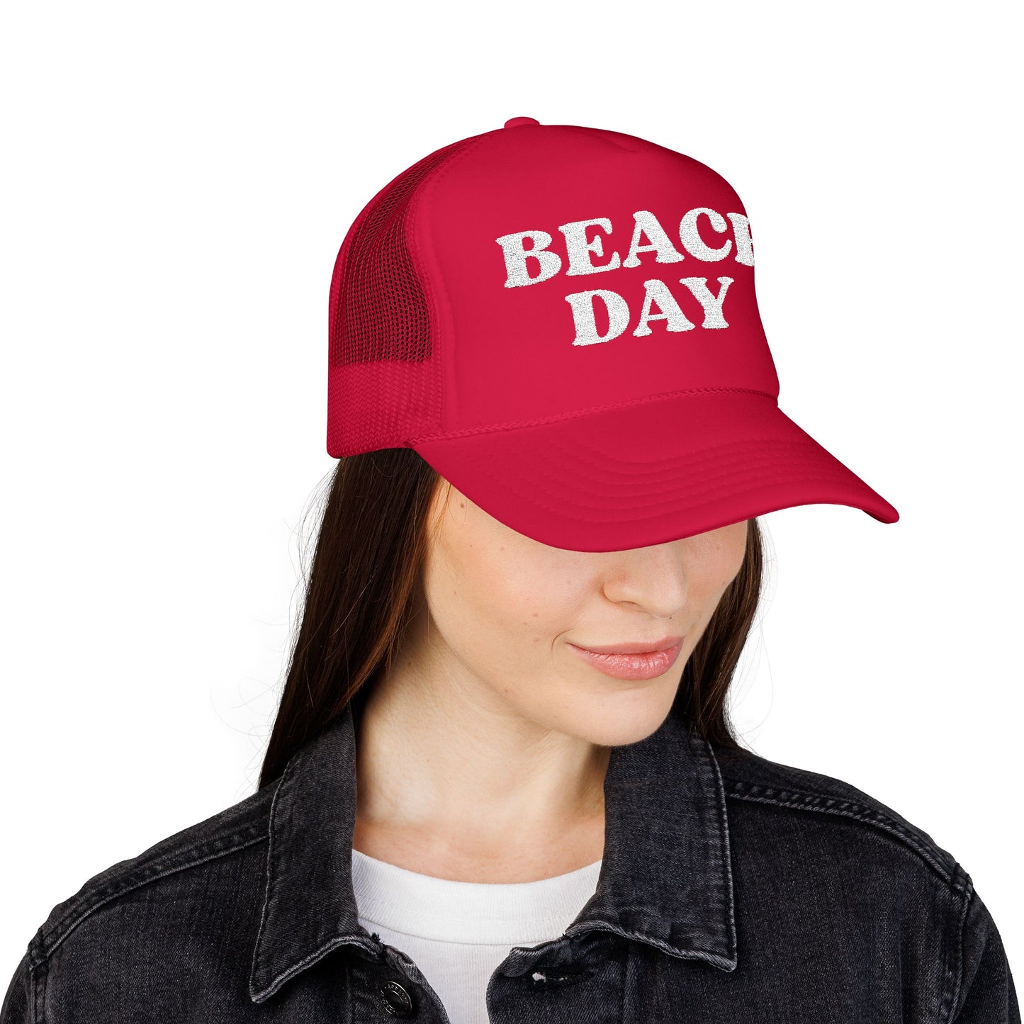 Beach Day- Embroidered Foam Trucker Hat