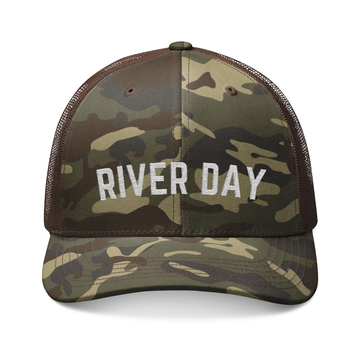 River Day- Embroidered Camo Hat