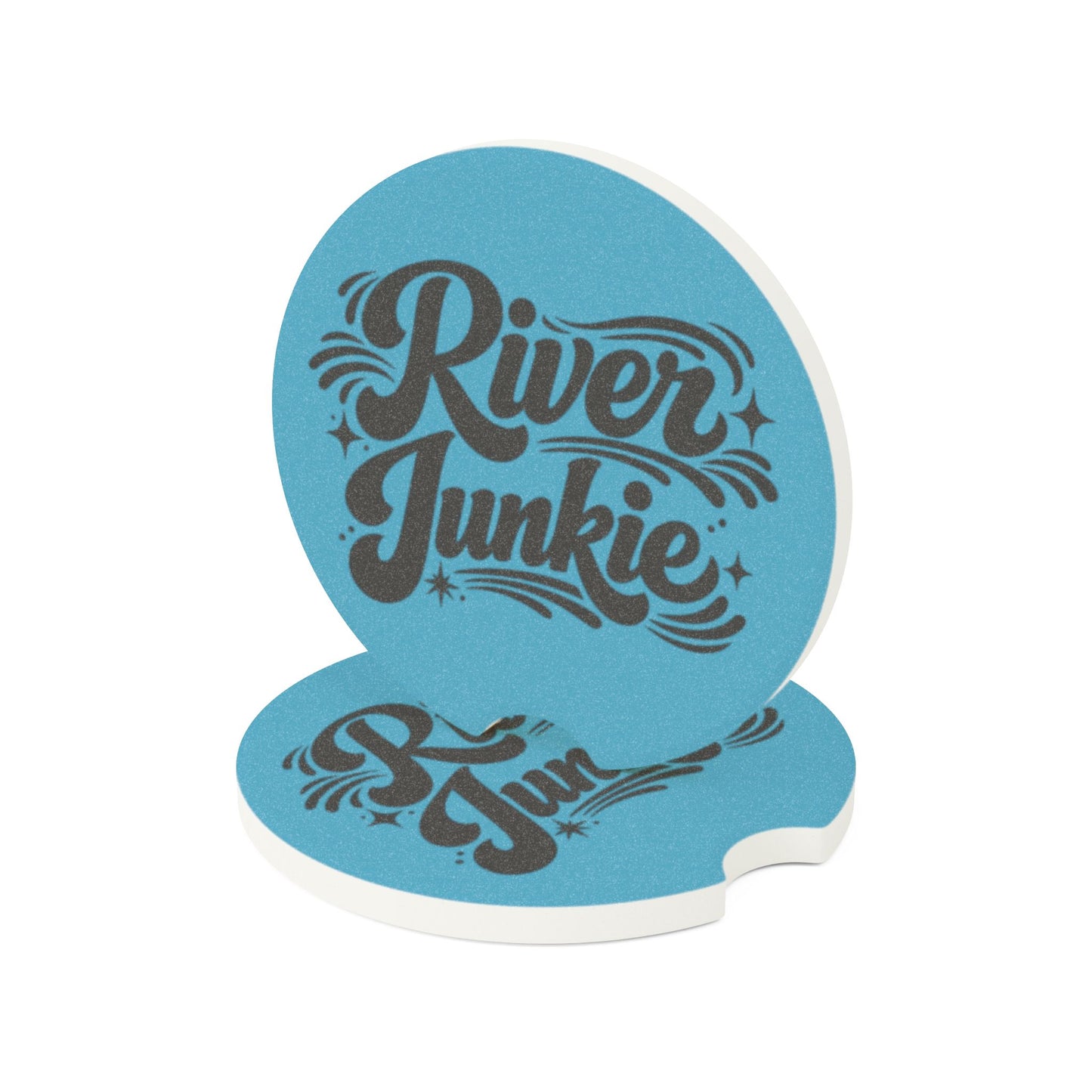 River Junkie- Soapstone Car Coaster