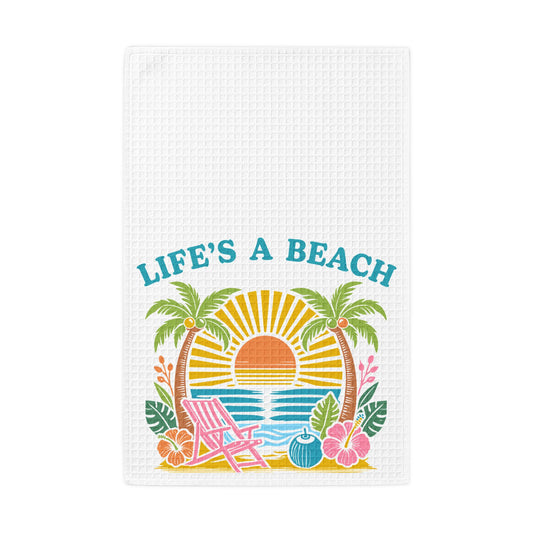 Life's a Beach- Waffle Towel