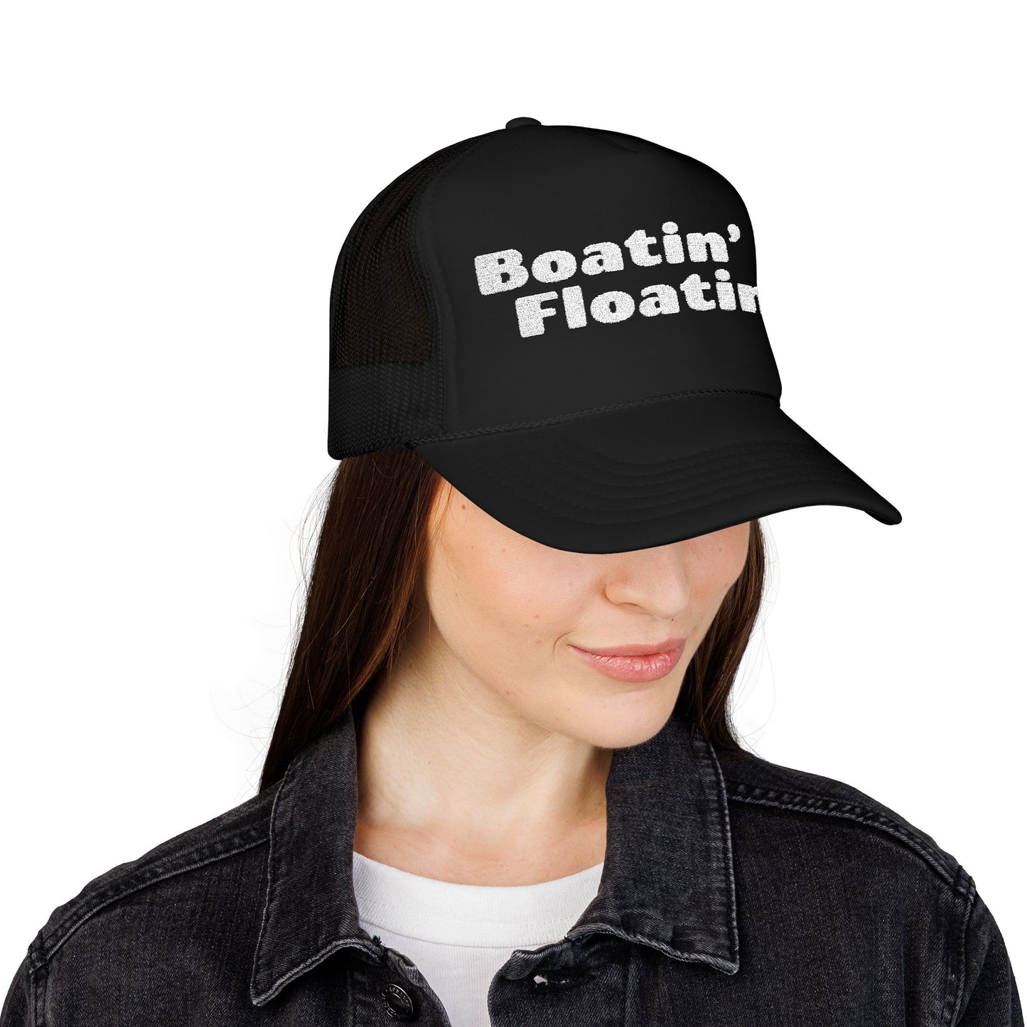 Boatin' & Floatin' Embroidered Trucker Hat