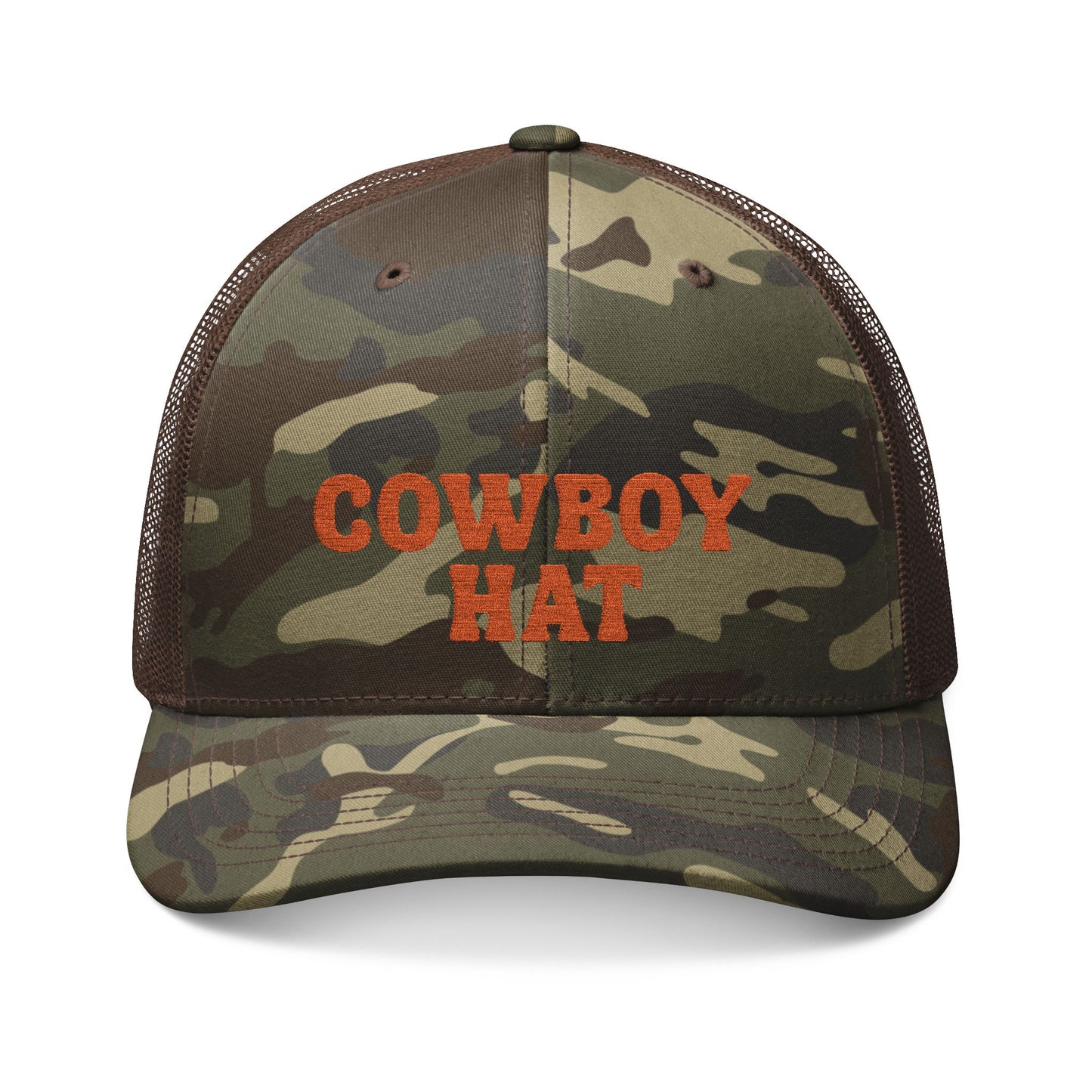Cowboy Hat- Embroidered Camo Hat