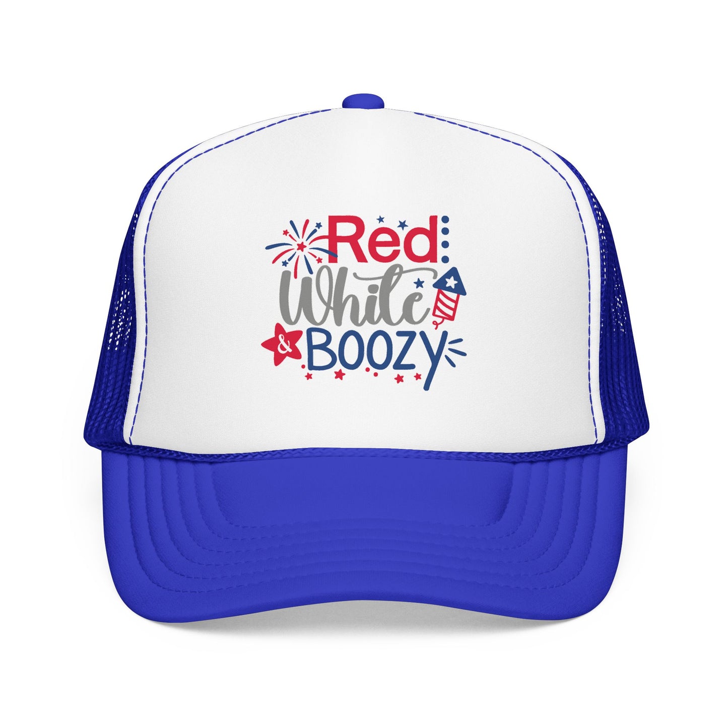Red White Boozy Trucker Hat