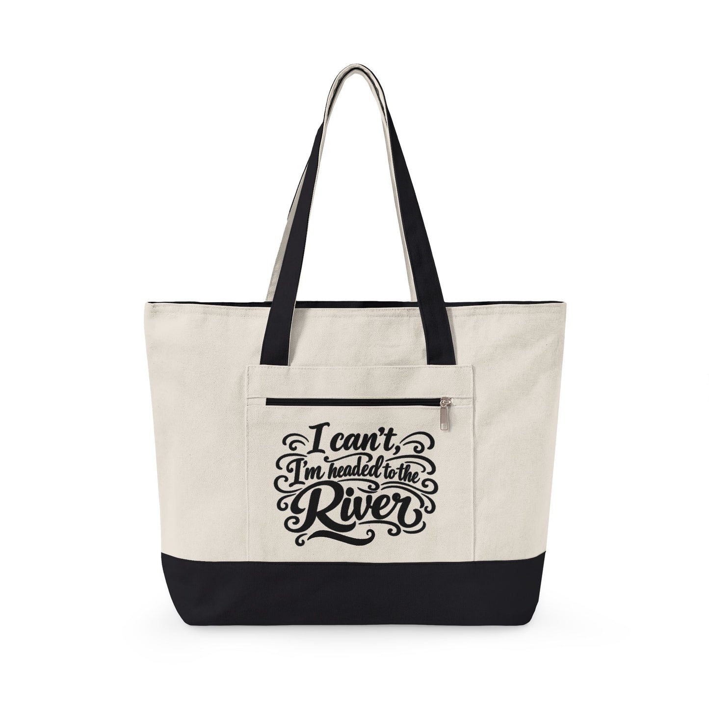 I Can't, I'm Headed to the River Canvas Tote Bag