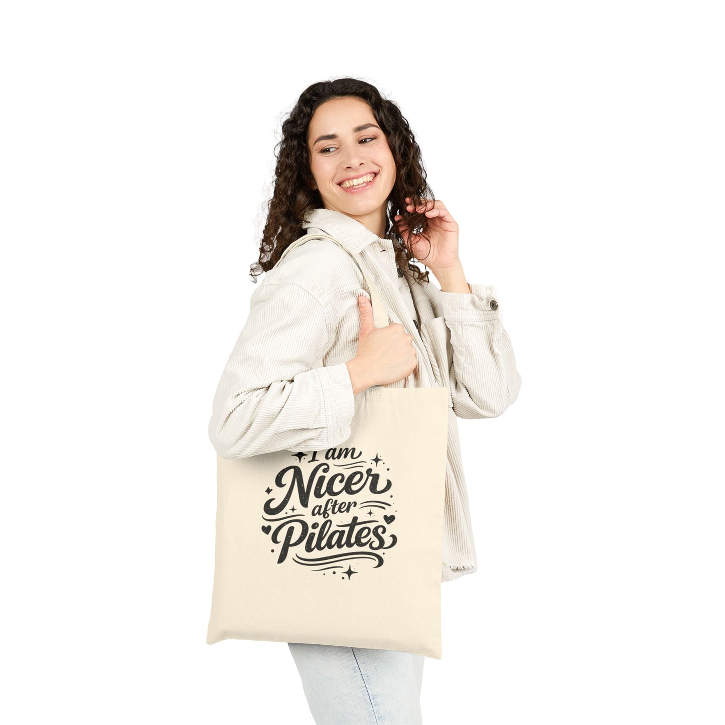 I Am Nicer After Pilates Canvas Tote Bag