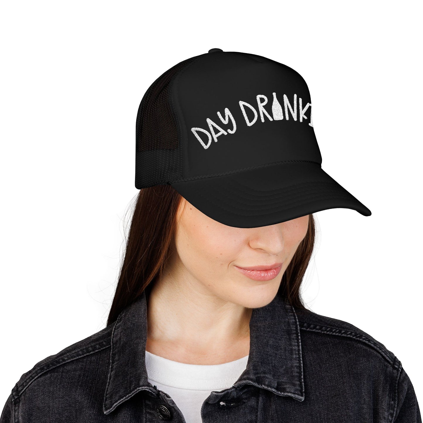 Day Drinking Embroidered Trucker Hat