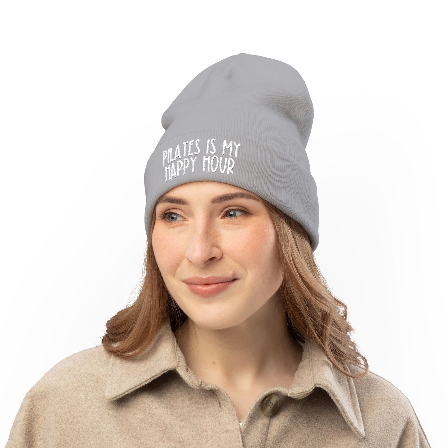 Pilates Is My Happy Hour Knit Beanie