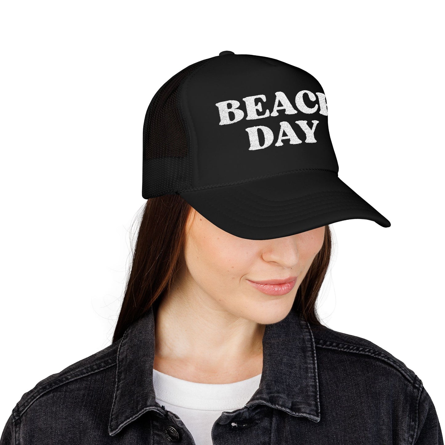 Beach Day- Embroidered Foam Trucker Hat