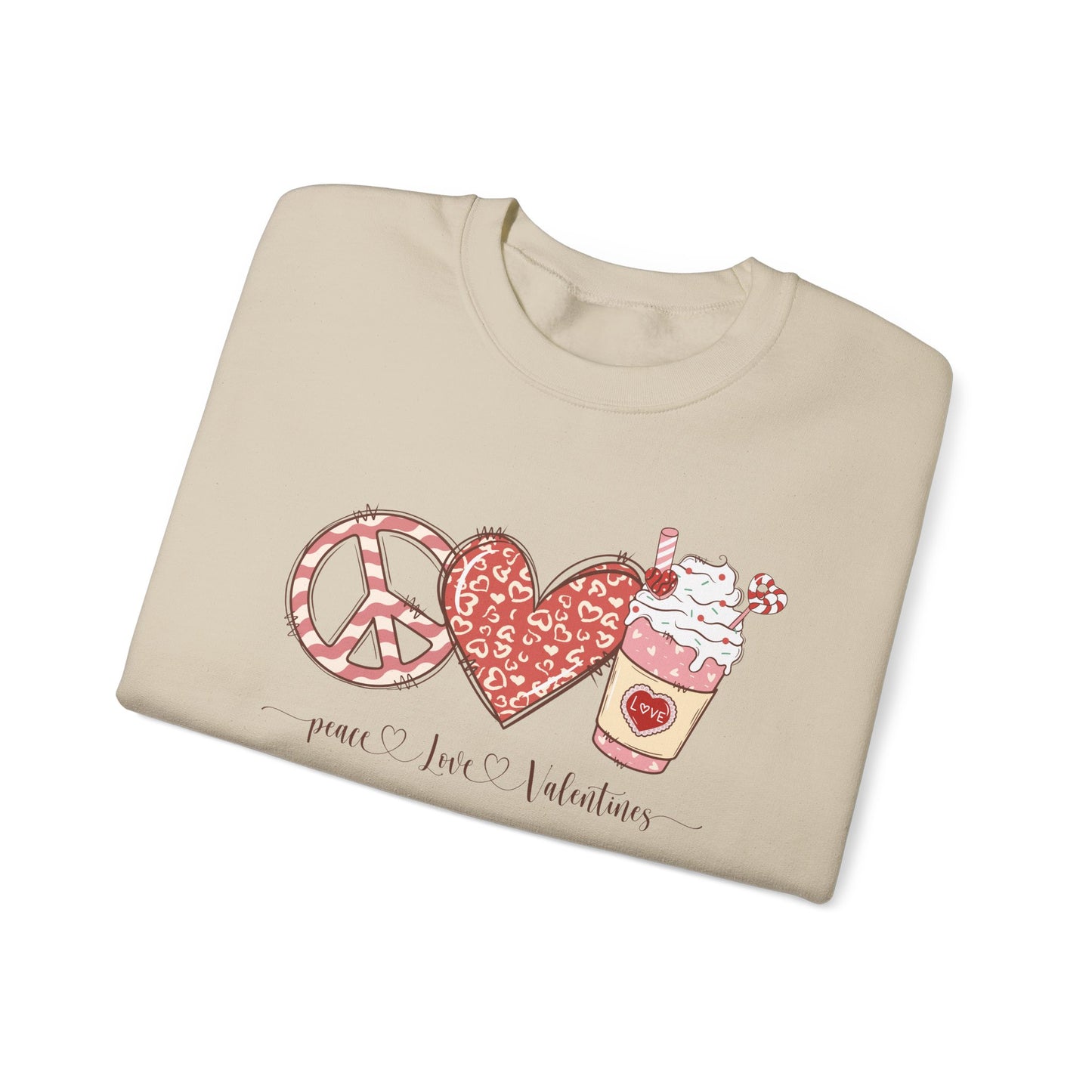 Peace, Love, Valentines Sweatshirt