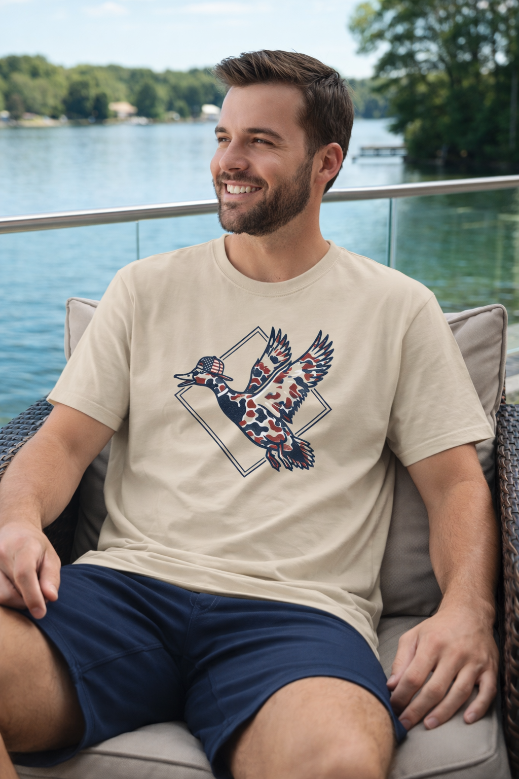 Patriotic Camo Duck T-Shirt