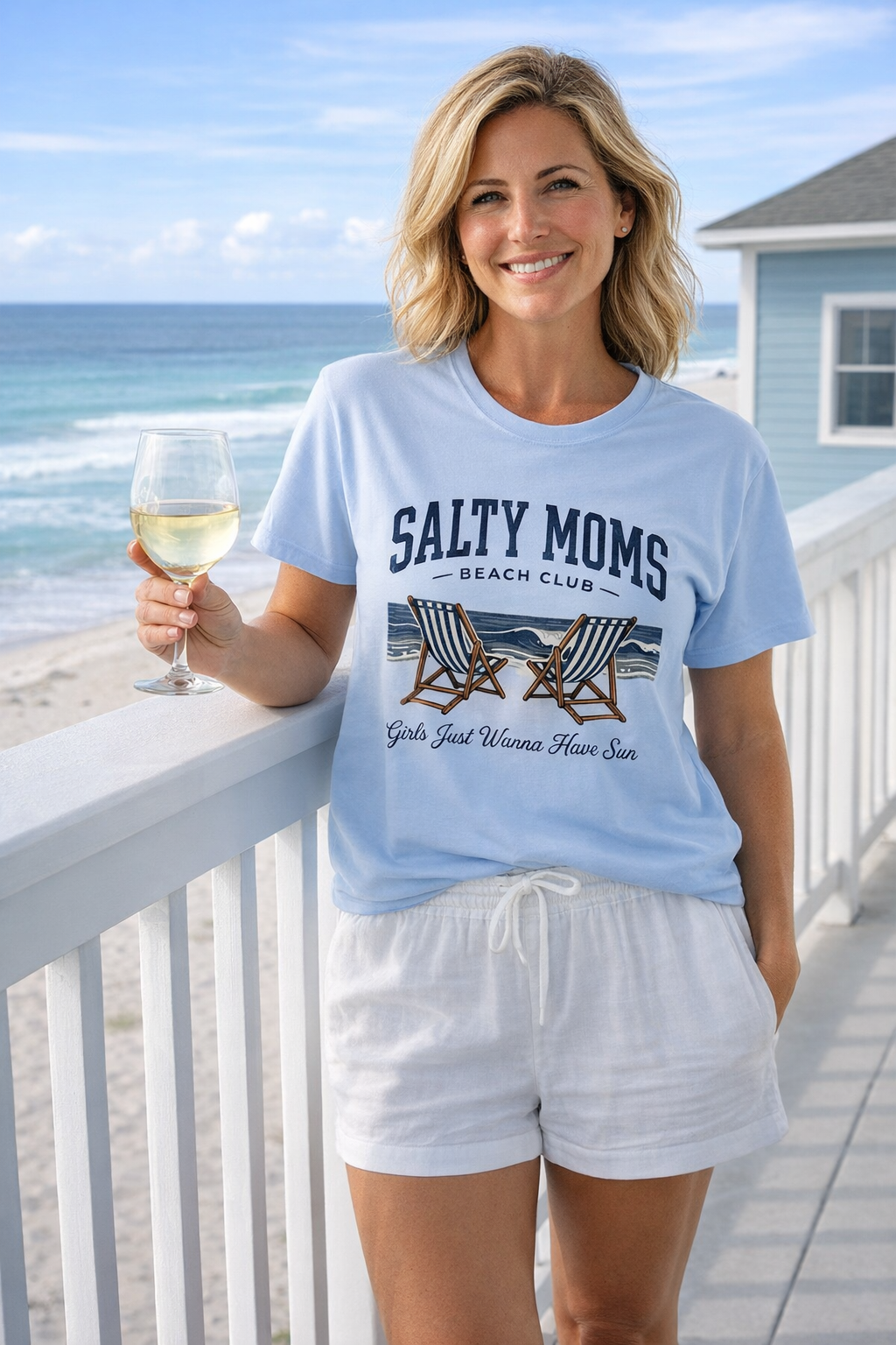Salty Moms Beach Club T-Shirt