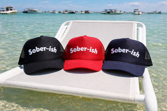 Sober-ish- Embroidered Trucker Hat