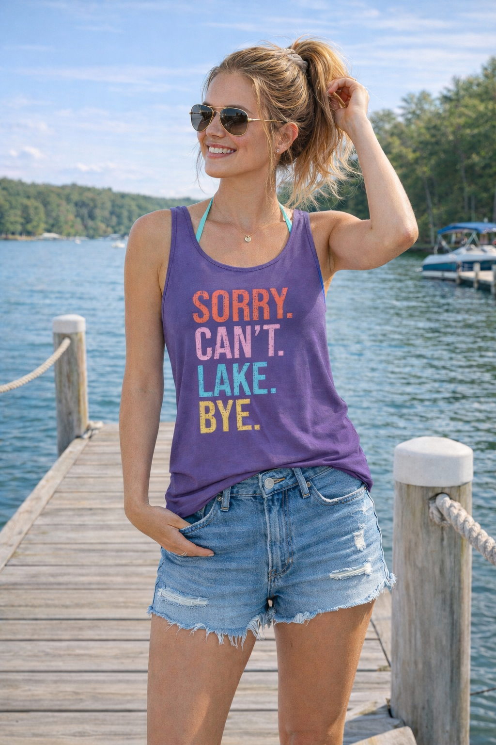 Sorry Can't Lake Bye- Comfort Colors Tank