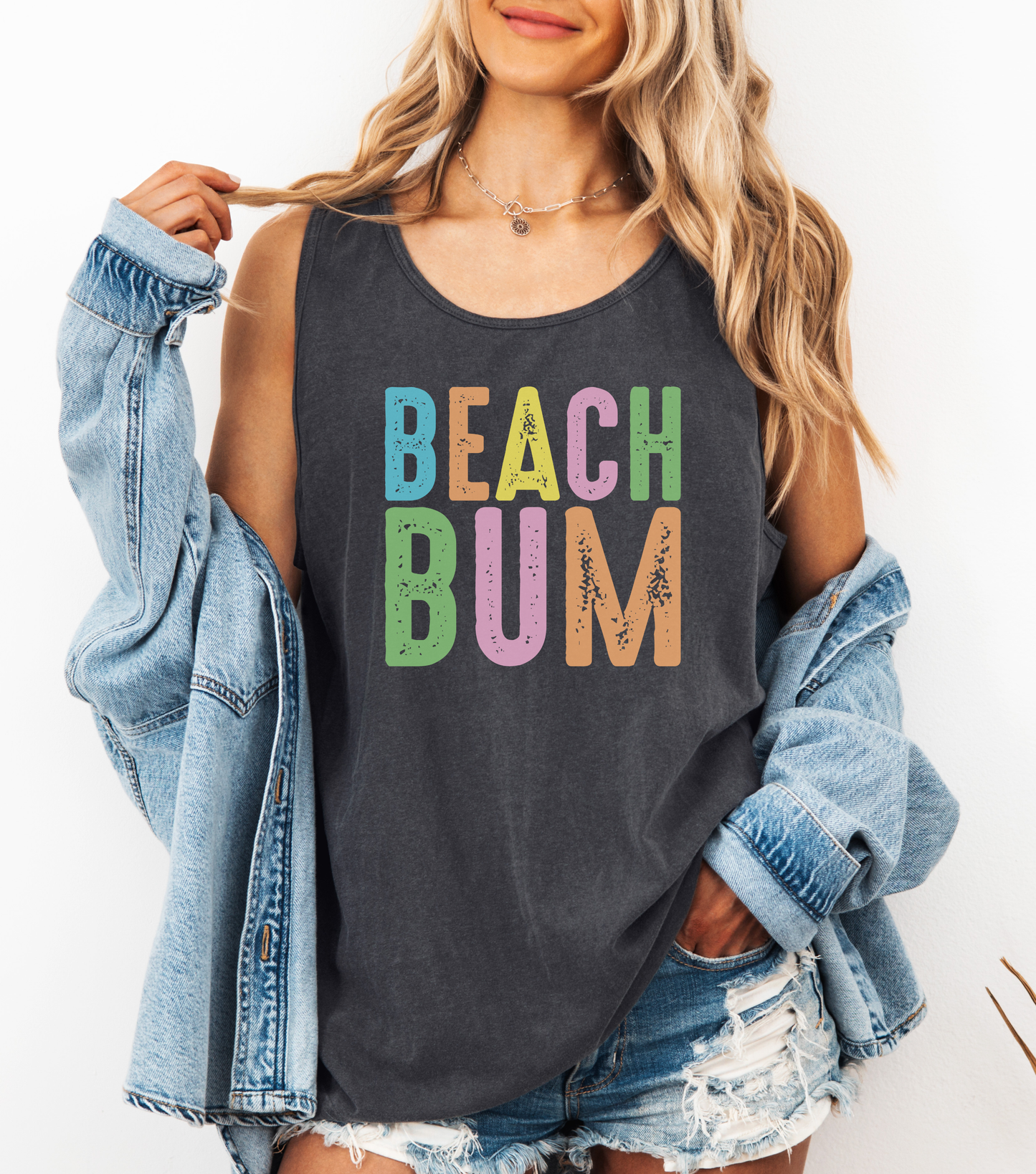 Beach Bum Tank Top — Colorful Retro Summer Graphic Tank