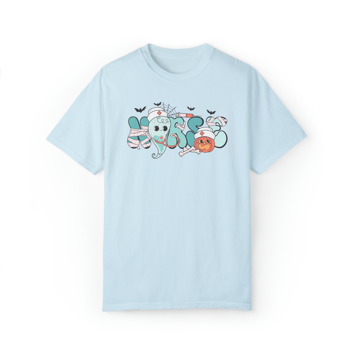 Spooky Vibes and That Nurse Life- Comfort Colors Graphic Tee